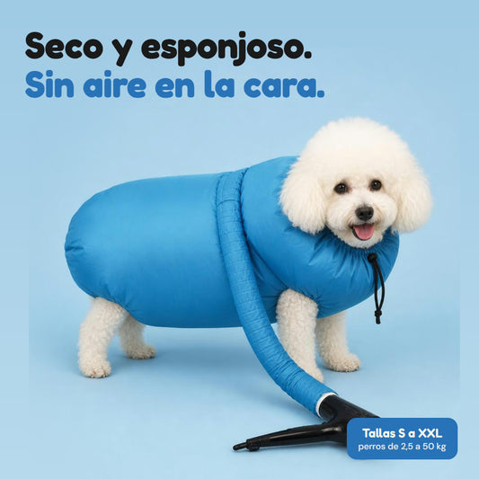 Capucha de secado FluffyGuau: seco y esponjoso, sin aire en la cara